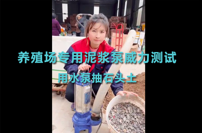 养殖场专用泥浆泵威力测试